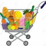 Cart full of groceries