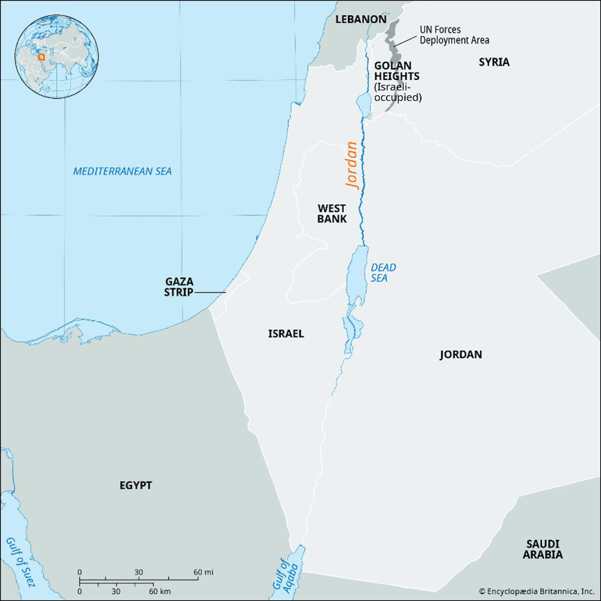 From the river to the sea map of Israel